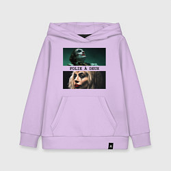 Толстовка детская хлопковая Харли Квинн и Джокер, цвет: лаванда