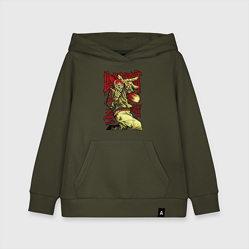 Детская толстовка-худи Limp Bizkit skull / Хаки – фото 1