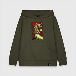Толстовка детская хлопковая Limp Bizkit skull, цвет: хаки