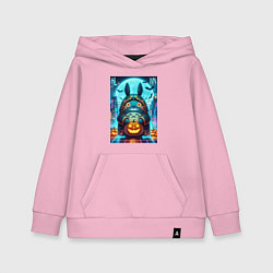 Детская толстовка-худи Тоторо держит тыкву - хэллоуин