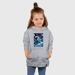 Толстовка детская хлопковая Космонавт оторвавшийся от космолёта - Майнкрафт, цвет: меланж — фото 2