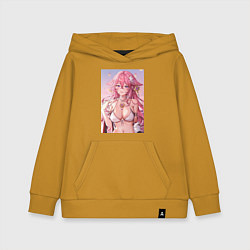 Толстовка детская хлопковая Яэ Мико, цвет: горчичный