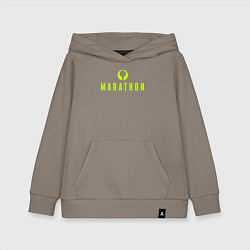 Толстовка детская хлопковая Marathon logo, цвет: утренний латте