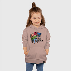 Толстовка детская хлопковая Всё работает, цвет: пыльно-розовый — фото 2