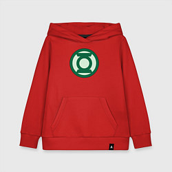 Толстовка детская хлопковая Green lantern logo, цвет: красный