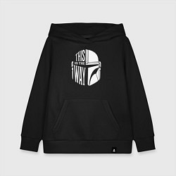 Толстовка детская хлопковая This is the way helmet The mandolorian, цвет: черный