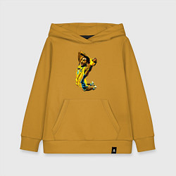 Толстовка детская хлопковая Kobe Bryant dunk, цвет: горчичный