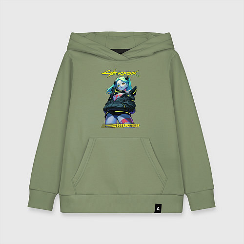 Детская толстовка-худи Rebecca - edge runners / Авокадо – фото 1