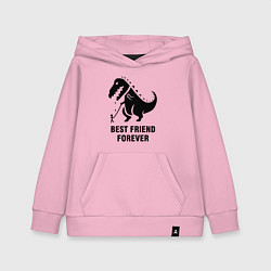 Толстовка детская хлопковая Godzilla best friend, цвет: светло-розовый