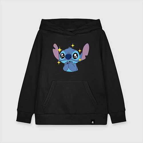 Детская толстовка-худи Stitch stars / Черный – фото 1