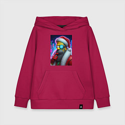 Толстовка детская хлопковая Simpson Claus - cyberpunk, цвет: маджента