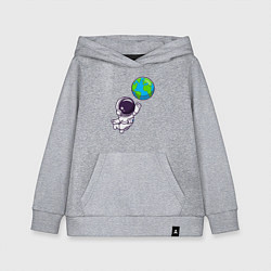 Толстовка детская хлопковая Прикосновение планеты, цвет: меланж