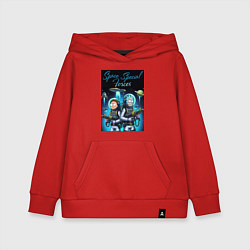 Толстовка детская хлопковая Rick and Morty - space special forces, цвет: красный