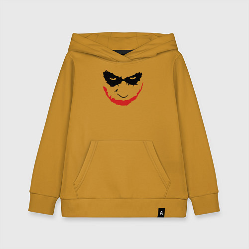 Детская толстовка-худи Хит Леджер лицо джокера / Горчичный – фото 1