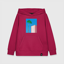 Толстовка детская хлопковая Калифорния вайб, цвет: маджента