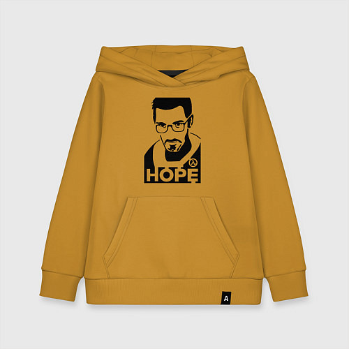 Детская толстовка-худи Gordon Freeman - надежда / Горчичный – фото 1