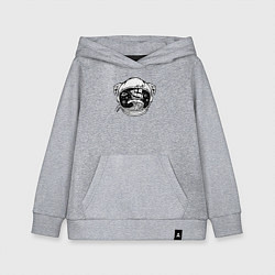 Толстовка детская хлопковая Кораблик в скафандре, цвет: меланж