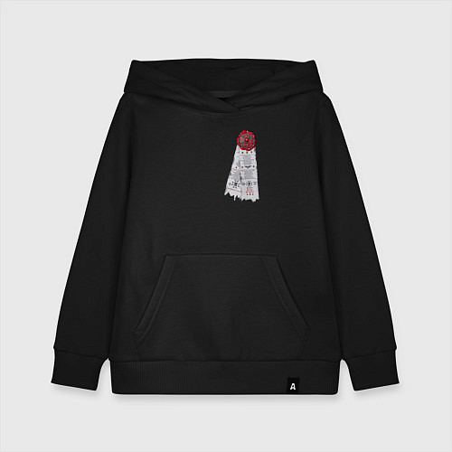 Детская толстовка-худи Печать космодесантника / Черный – фото 1