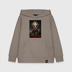 Толстовка детская хлопковая Хищник - рык, цвет: утренний латте