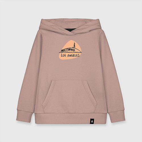 Детская толстовка-худи Hollywood Los Angeles / Пыльно-розовый – фото 1
