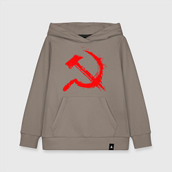 Детская толстовка-худи Sickle and hammer red paint