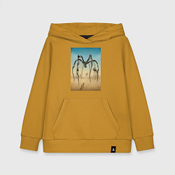 Толстовка детская хлопковая Паук Дали и Буржуа цвет, цвет: горчичный