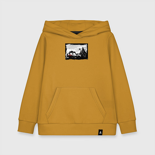Детская толстовка-худи Дикая страна / Горчичный – фото 1