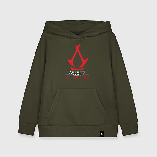 Детская толстовка-худи Assassins Creed Shadows - badge / Хаки – фото 1