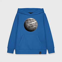 Толстовка детская хлопковая Планета арт, луна, цвет: синий
