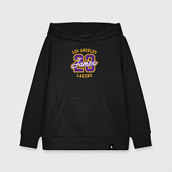 Толстовка детская хлопковая Lebron James Lakers, цвет: черный