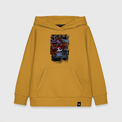 Толстовка детская хлопковая Монстры Poppy Playtime, цвет: горчичный