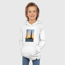 Толстовка детская хлопковая Небоскреб Лахта центра в Санкт-Петербурге, цвет: белый — фото 2