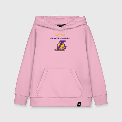 Детская толстовка-худи Lakers championship / Светло-розовый – фото 1