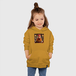 Толстовка детская хлопковая Петух, цвет: горчичный — фото 2