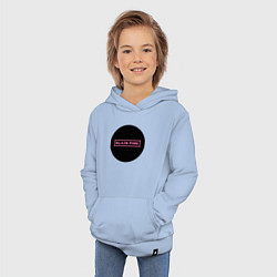 Толстовка детская хлопковая Blackpink logotype - group of South Korea, цвет: мягкое небо — фото 2