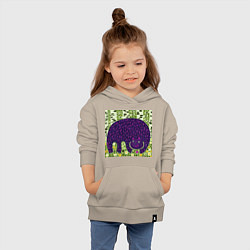 Толстовка детская хлопковая Медведь в березовом лесу, цвет: миндальный — фото 2