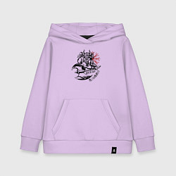 Толстовка детская хлопковая Языческий воин - верь в себя не сдавайся, цвет: лаванда