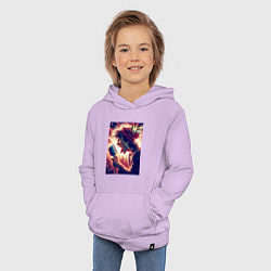 Толстовка детская хлопковая Mick Jagger is vocalist of the Rolling Stones, цвет: лаванда — фото 2