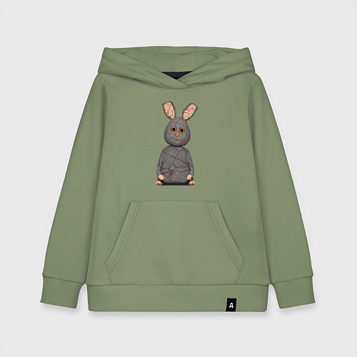 Детская толстовка-худи Cartoon hare character / Авокадо – фото 1