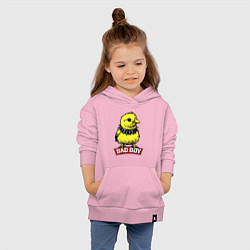 Толстовка детская хлопковая Bad boy chicken, цвет: светло-розовый — фото 2