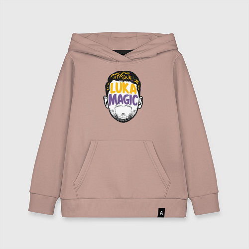 Детская толстовка-худи Luka magic face / Пыльно-розовый – фото 1
