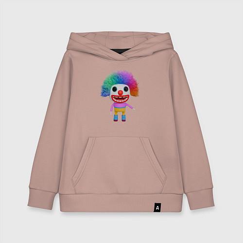 Детская толстовка-худи Cartoon clown colorful / Пыльно-розовый – фото 1