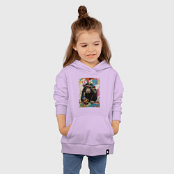 Толстовка детская хлопковая Monkey color, цвет: лаванда — фото 2