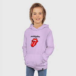 Толстовка детская хлопковая Rolling Stones - logo, цвет: лаванда — фото 2