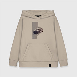 Толстовка детская хлопковая Спорткар для уличной гонки, цвет: миндальный