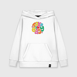Толстовка детская хлопковая Будь проще, цвет: белый