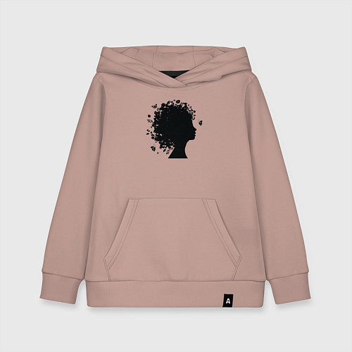 Детская толстовка-худи Весенняя красавица / Пыльно-розовый – фото 1