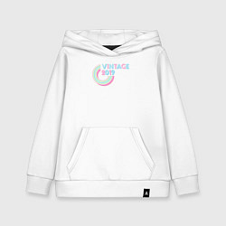 Толстовка детская хлопковая Винтаж 2019, цвет: белый