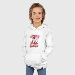 Толстовка детская хлопковая Ванпис Луффи череп, цвет: белый — фото 2