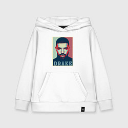 Толстовка детская хлопковая Drake, цвет: белый